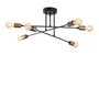 Opviq Fleur - 1501 Lámpara de araña negra de metal